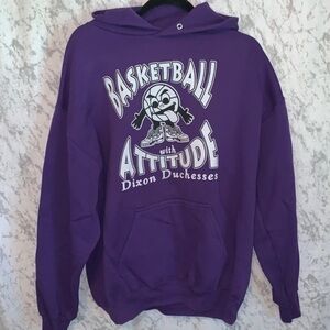 Augusta Sportswear “BASKETBALL WITH ATTITUDE “ Purple Hoodie Womens Size XL